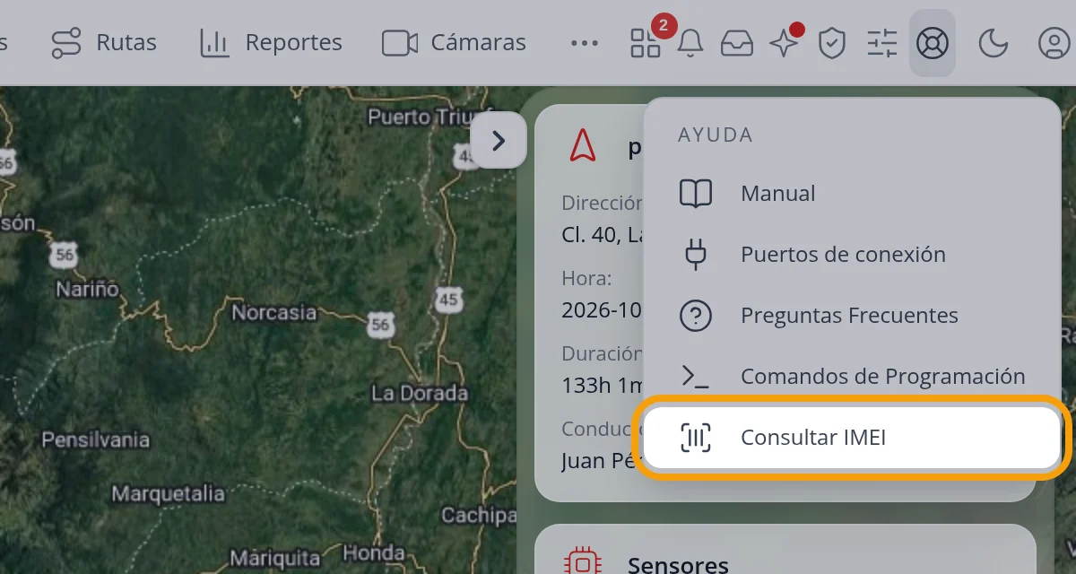 Pulse «Consultar IMEI»
