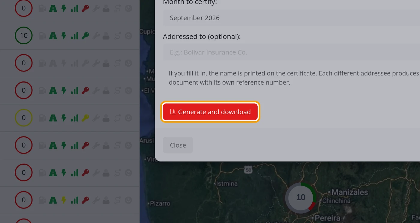 Click Generate and download