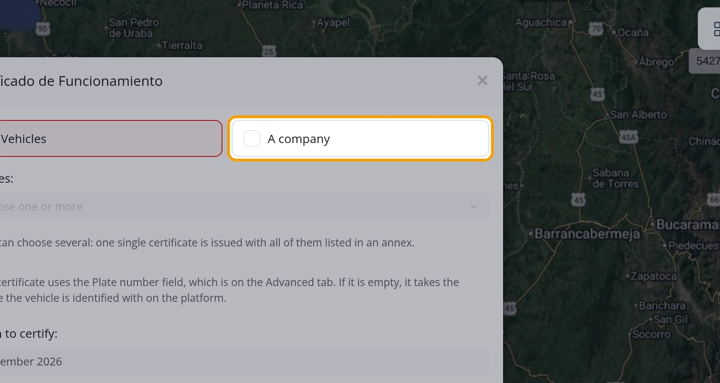 Several vehicles or your whole company, on one document