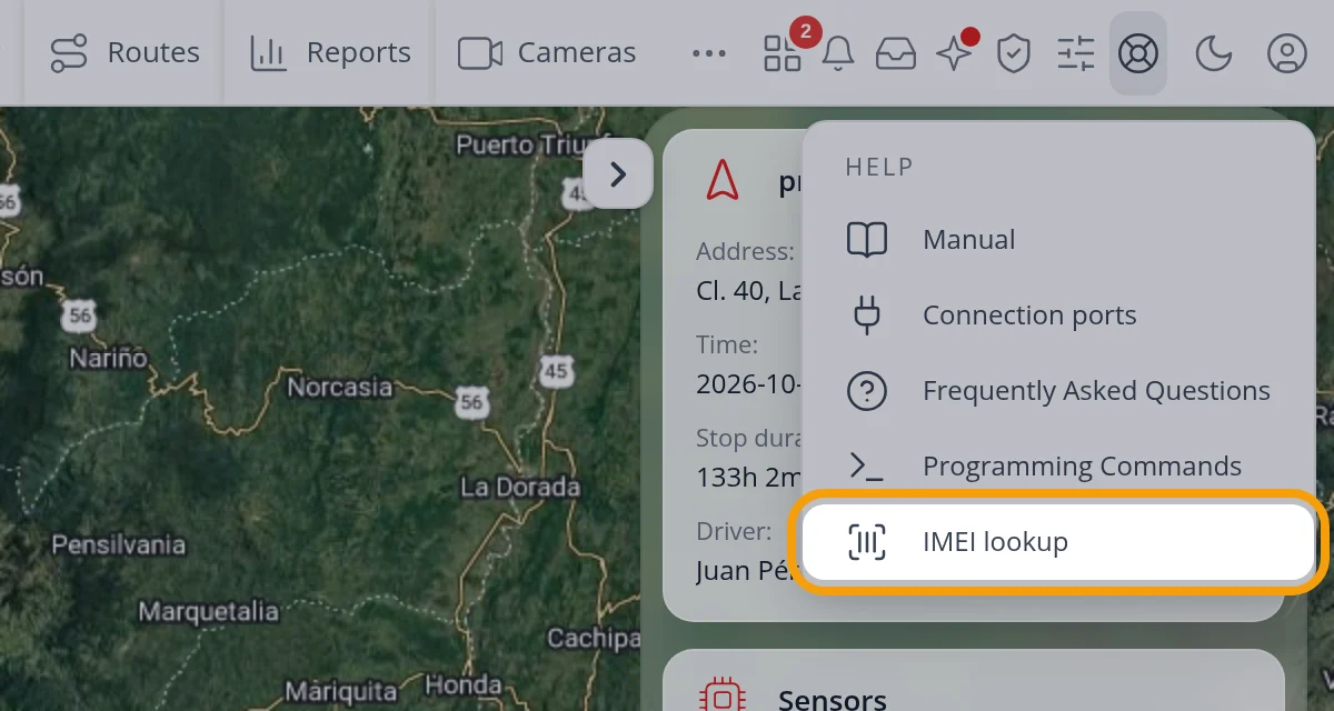Click «IMEI lookup»