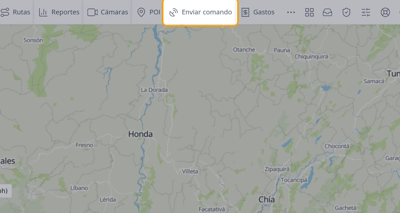 Paso 1: Pulse Enviar comando en la barra de arriba