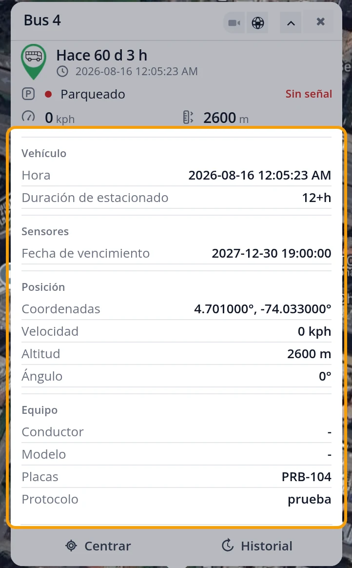 Lea toda la información del equipo
