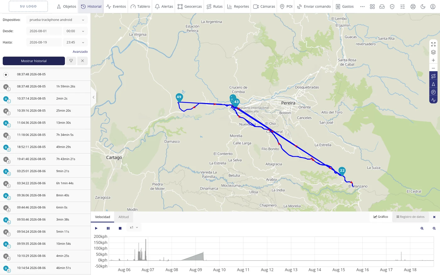 Paso 7: Lea el recorrido en el mapa