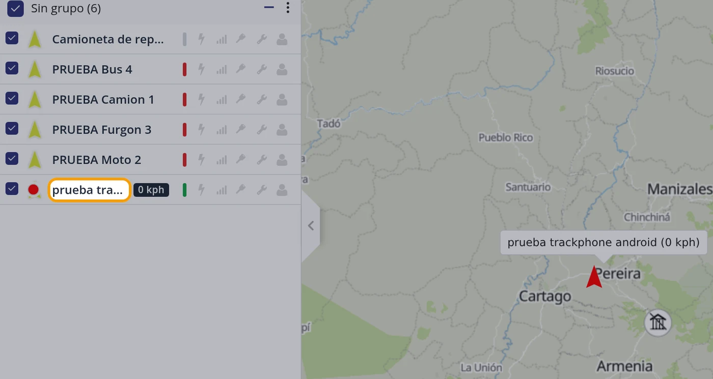 Paso 5: Vuelva al mapa y pulse el vehículo