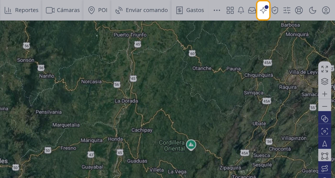 Mire si el botón lleva el punto