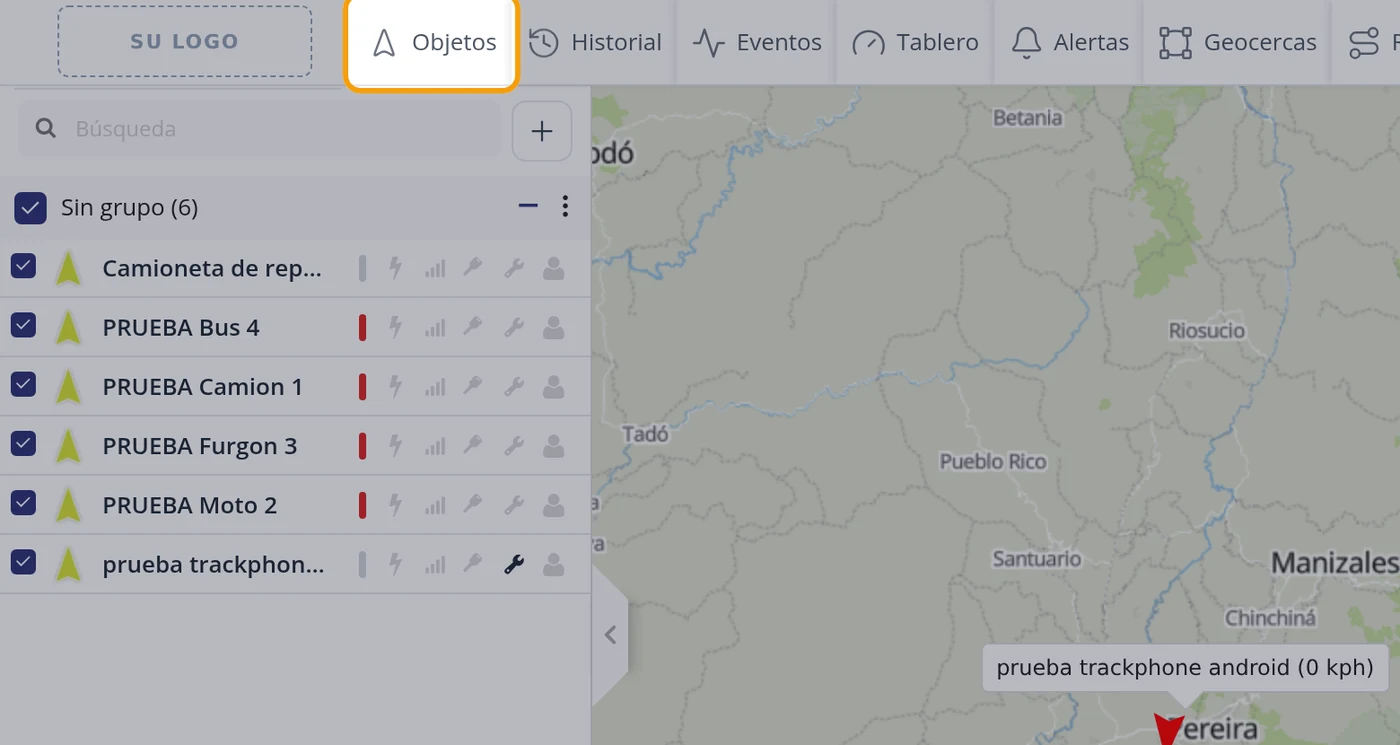 Paso 1: Abra Objetos en la barra de arriba