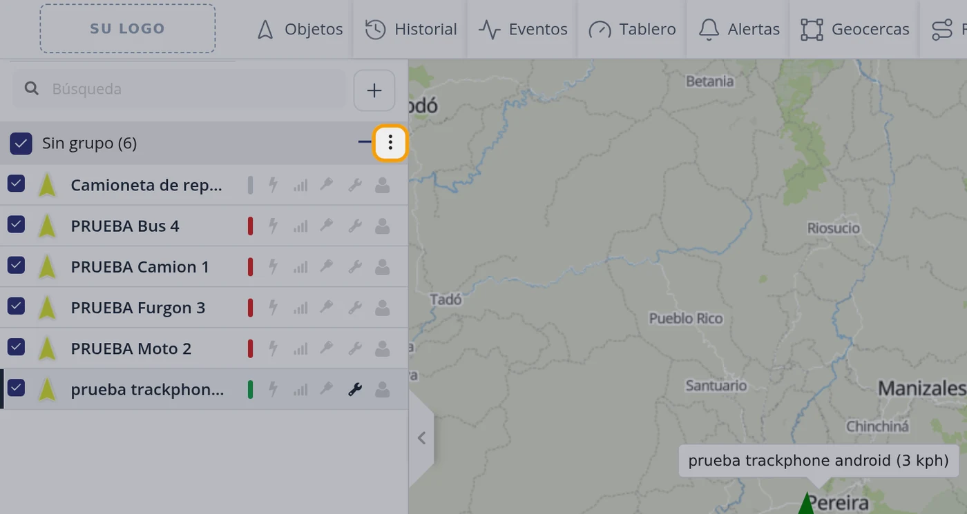 Paso 13: Pulse los tres puntos de «Sin grupo» para crear un grupo