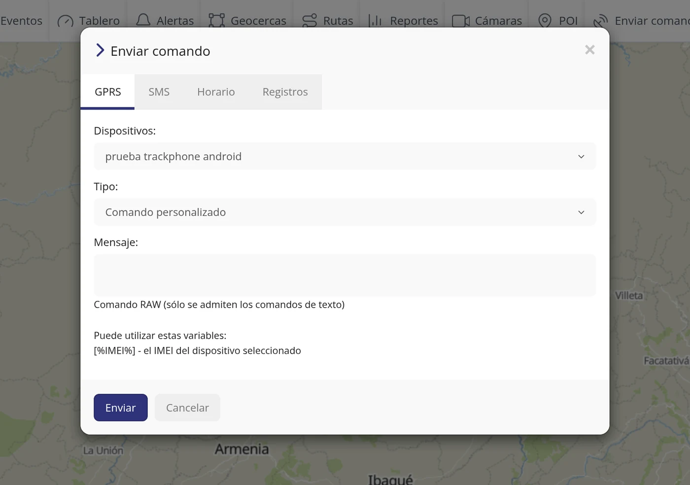 Paso 28: Enviar comando: mandarle una orden al equipo