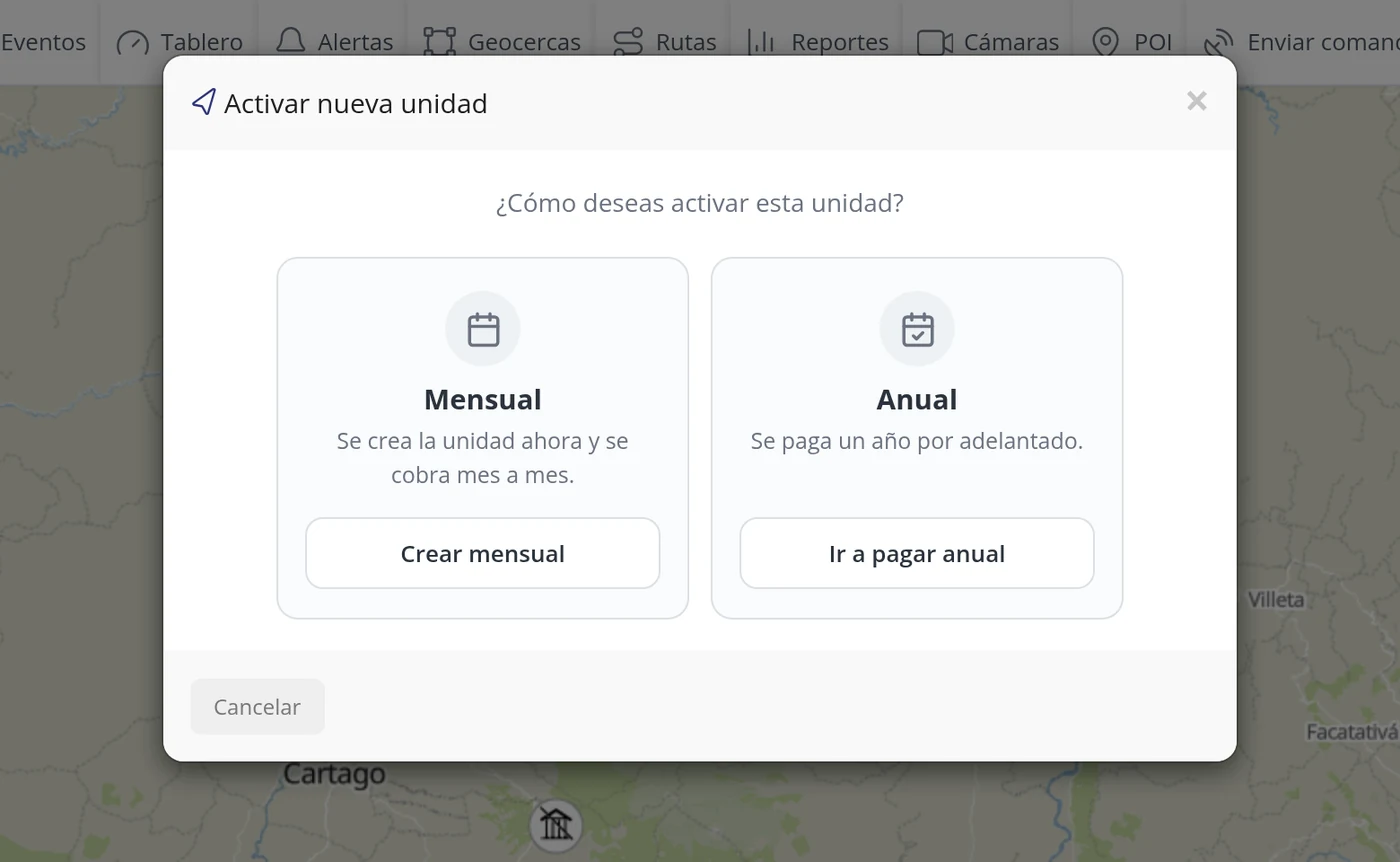 Paso 2: Primero le pregunta cómo va a activar la unidad