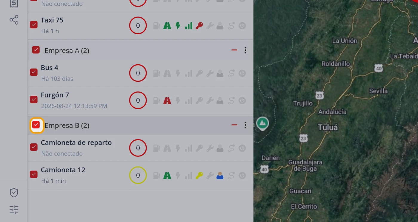 Veja no mapa só uma empresa