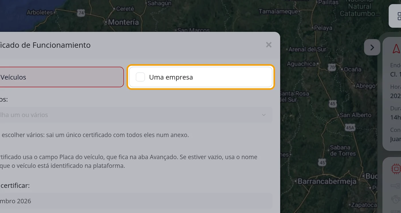 Vários veículos ou toda a sua empresa, em um só documento