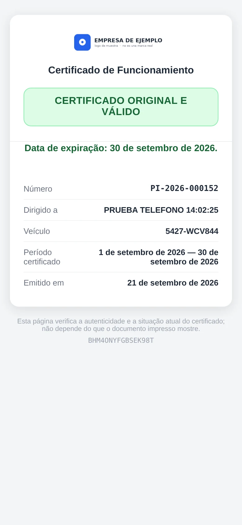 Qualquer pessoa pode comprovar que é verdadeiro