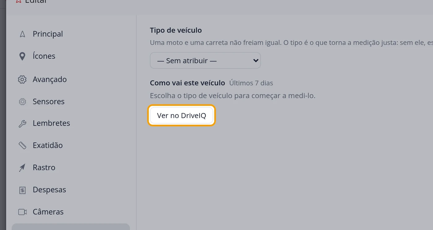 Para ver no DriveIQ, clique em Ver no DriveIQ