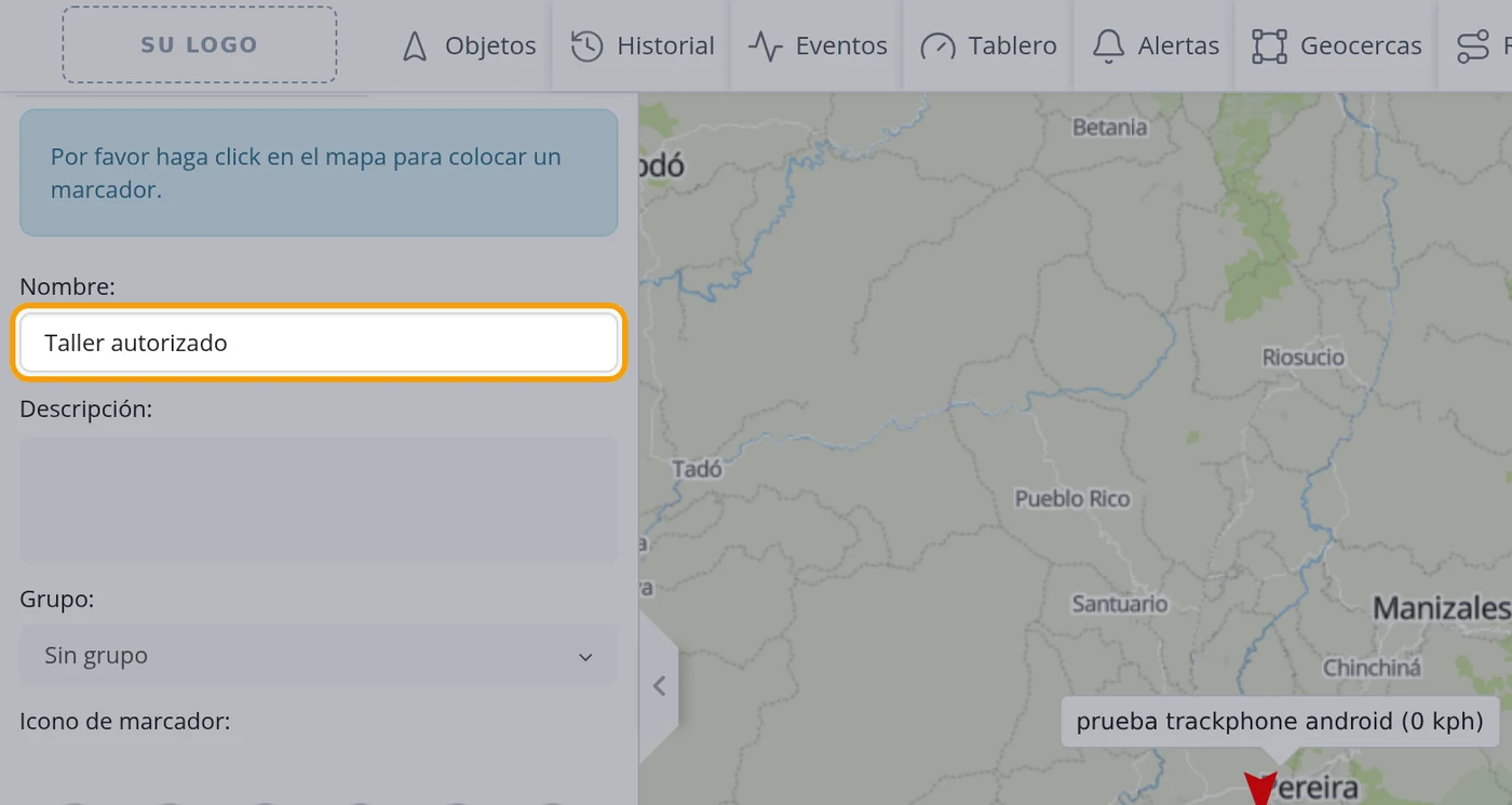 Paso 4: Escriba el nombre del sitio