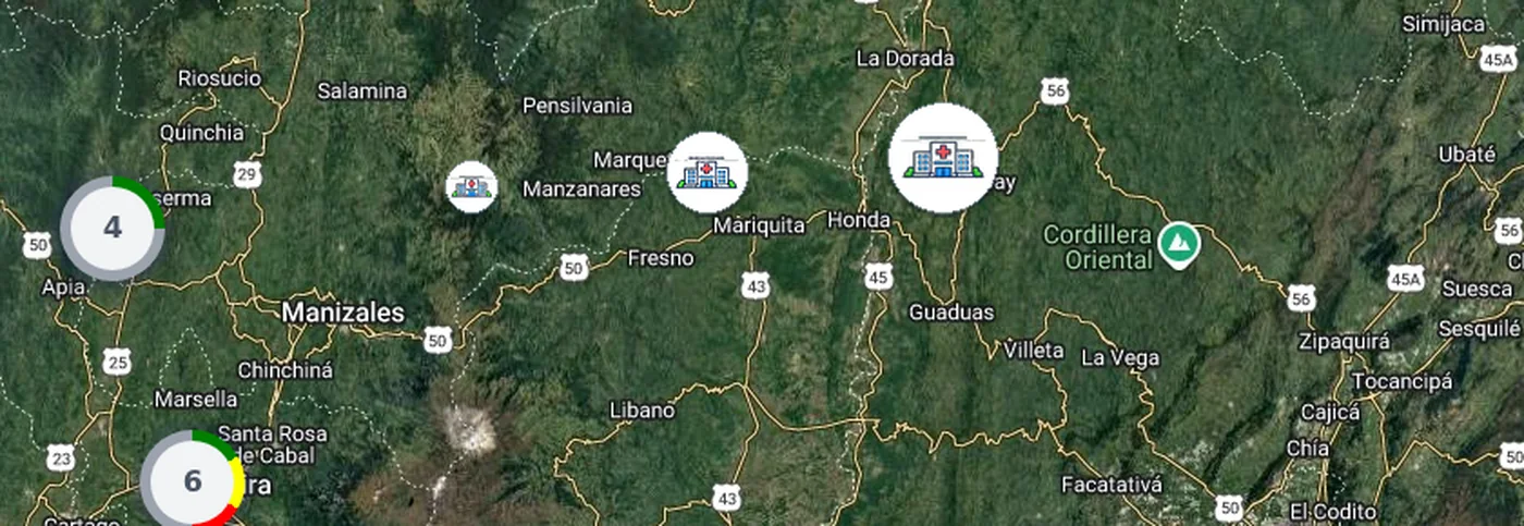 Paso 9: Así se ven los tres tamaños en el mapa