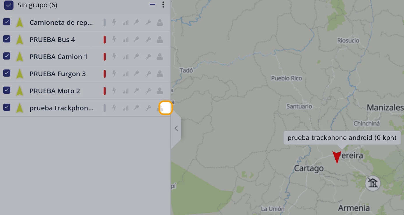 Paso 3: Abra el menú del vehículo