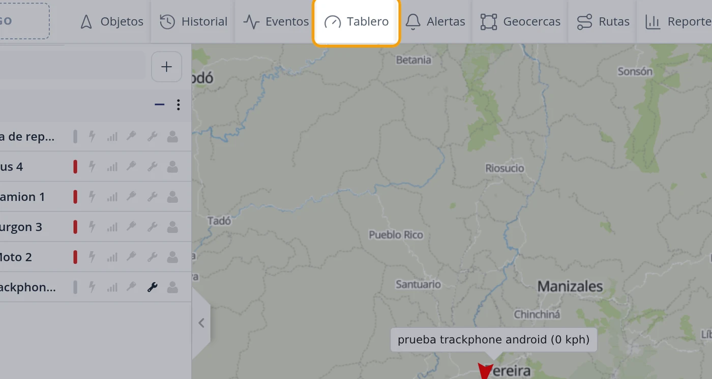 Paso 1: Pulse Tablero en la barra de arriba