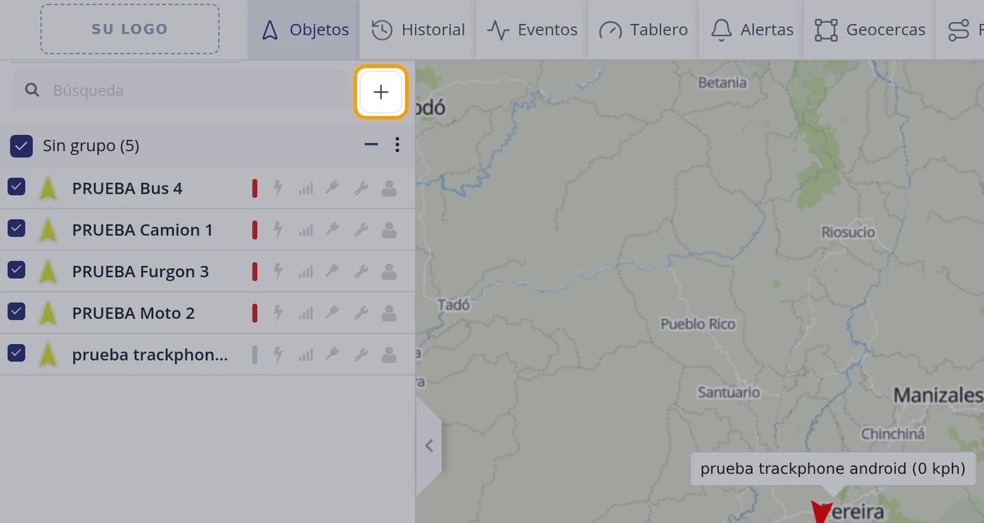 Paso 2: Pulse el botón azul del signo +