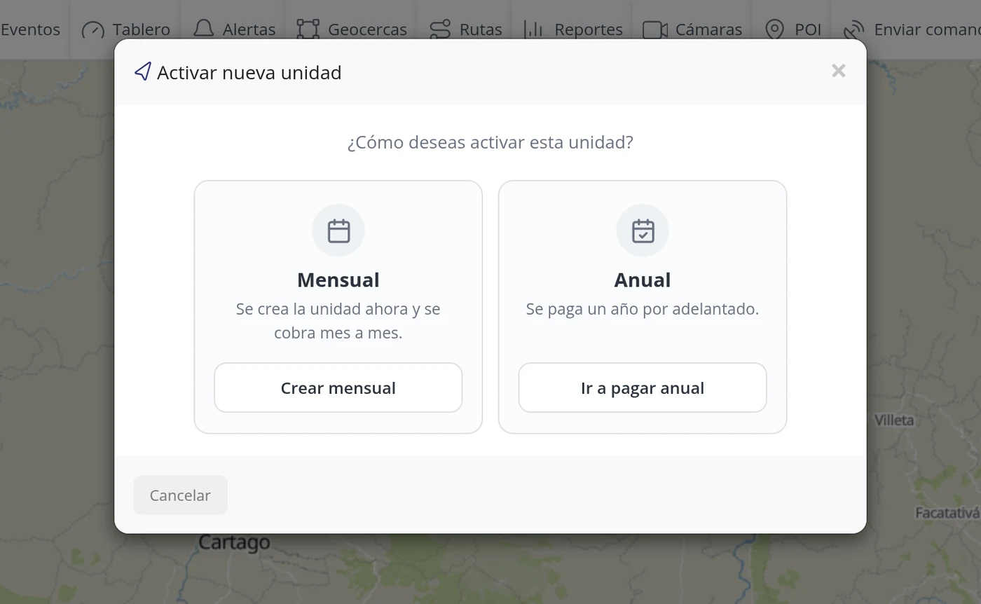 Paso 3: Elija cómo va a activar la unidad
