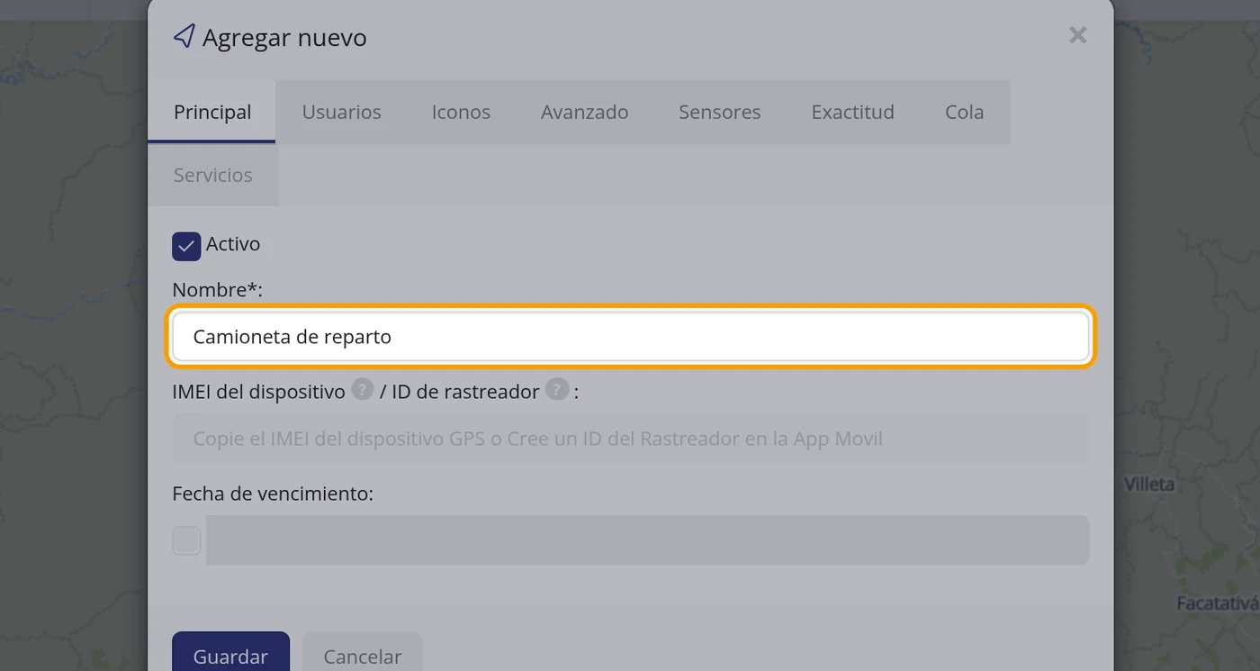 Paso 6: Escriba el nombre del vehículo