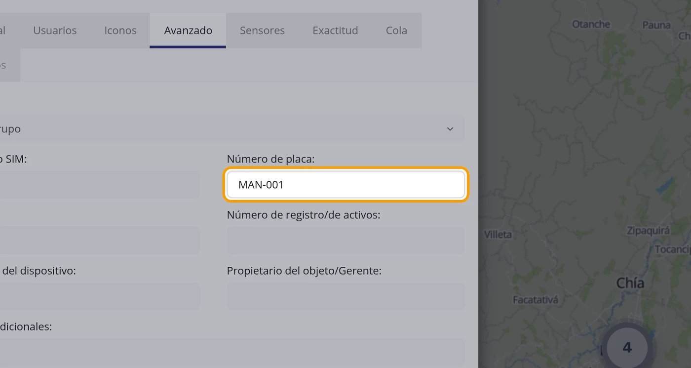 Paso 9: Escriba el número de placa